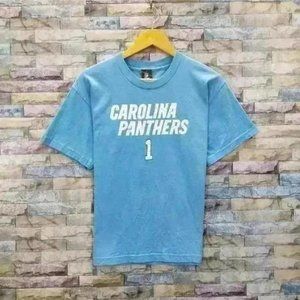 Vintage NFL Carolina Panthers Light Blue Shirt Player Shirt